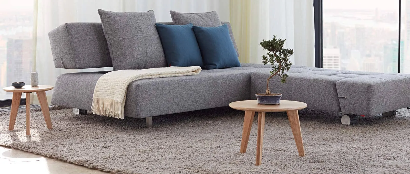 Beistelltisch NORDIC in zwei Größen kombiniert zum LONG HORN EXCESS Schlafsofa & Sessel -  siehe SET-PREISE in der Auswahl