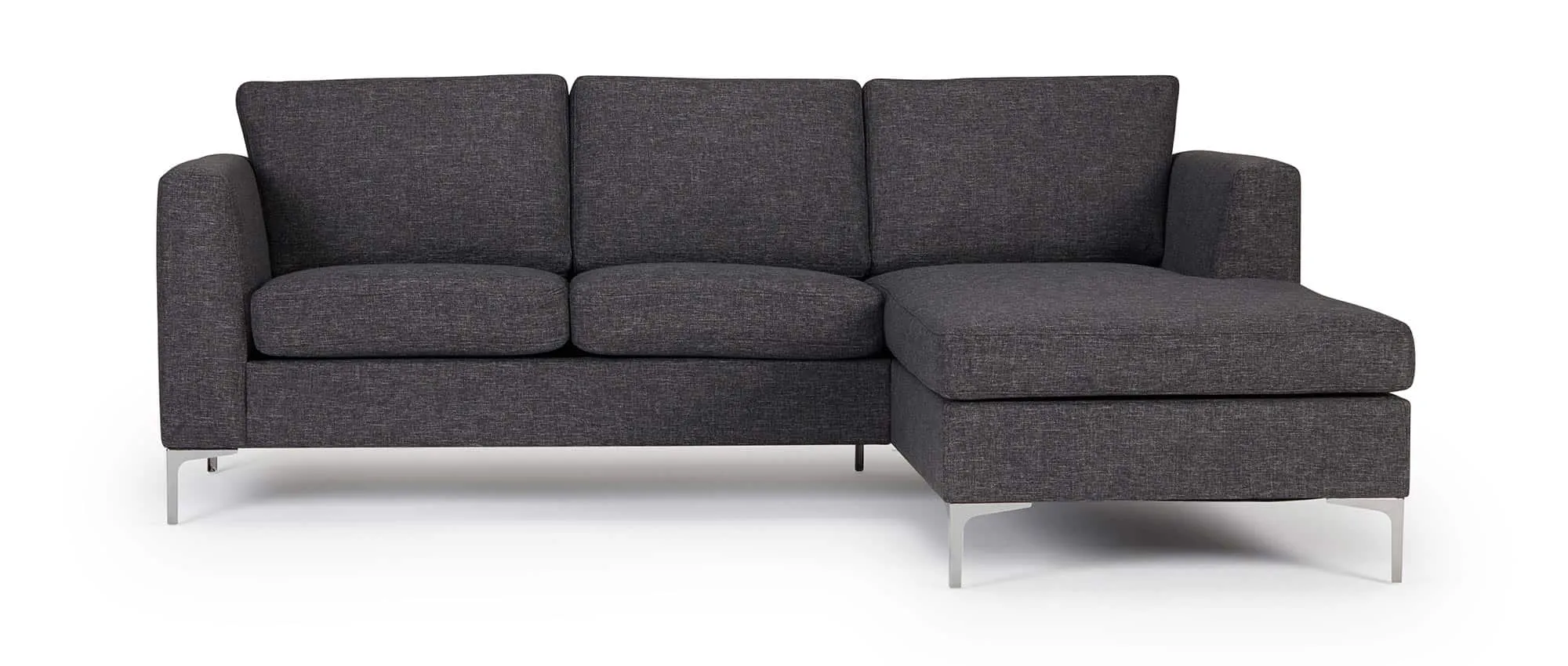 Der Longchair kann links oder rechts vom Sofa gewählt werden - hier zu sehen rechts