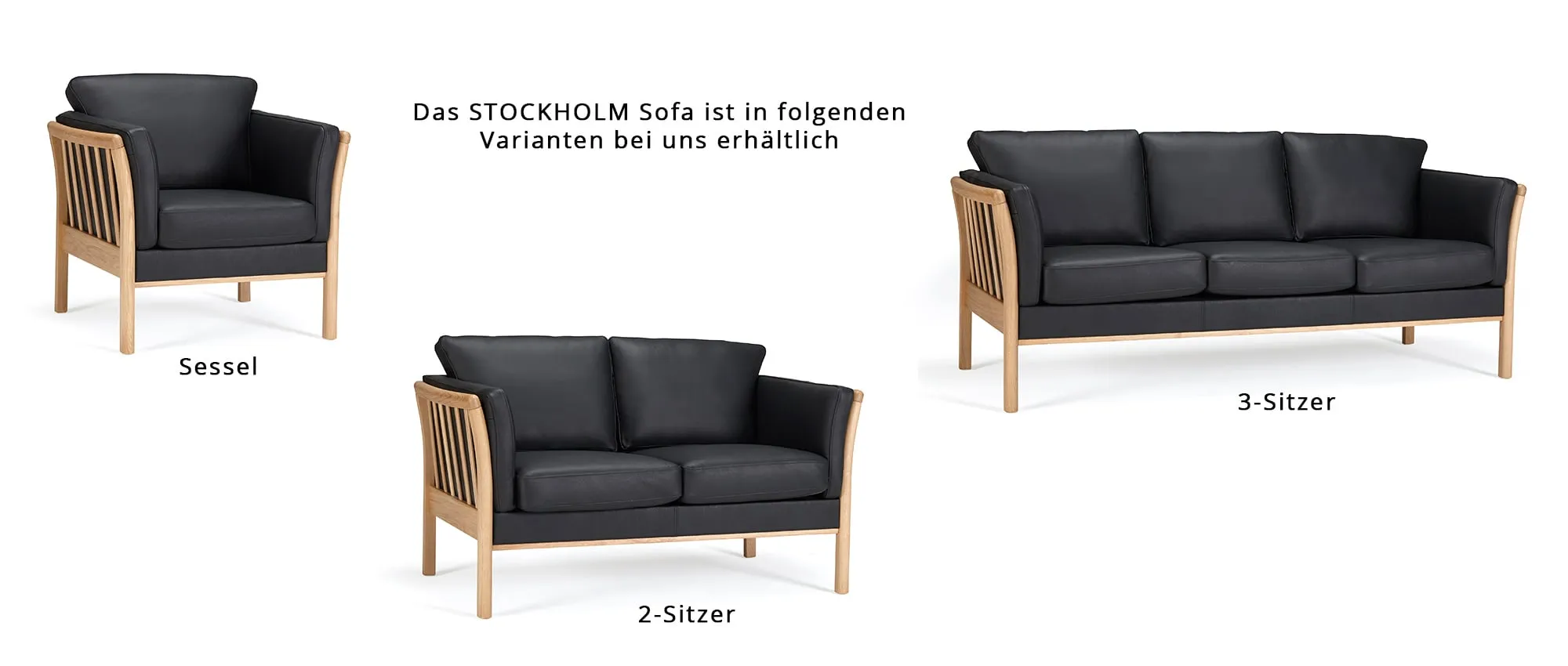 Das STOCKHOLM Designer Sofa ist als 2-Sitzer, 3-Sitzer und als Sessel bei uns erhältlich