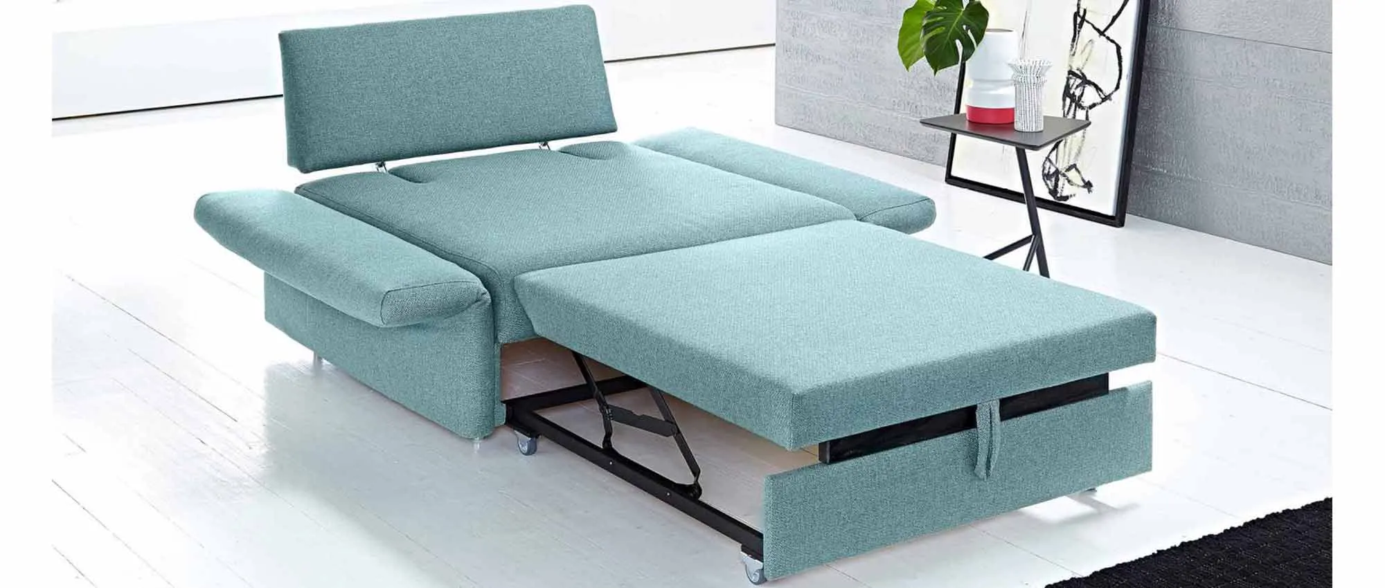 Mit einer Liegefläche von ca. 90x200 cm bietet der FRANKFURT DELUXE Schlafsessel genügend Platz für eine Person