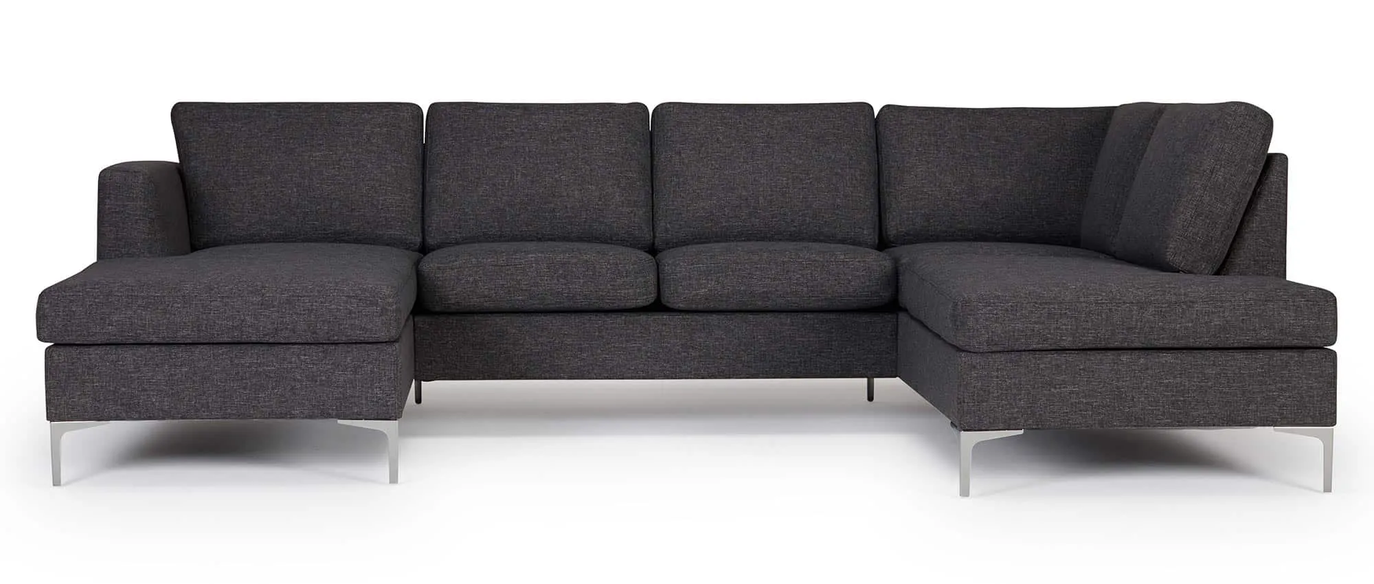 Das TRELLEBORG U-Form Sofa mit Longchair (links) + 2-Sitzer + Eckanbau (rechts) - auch spiegelverkehrt möglich