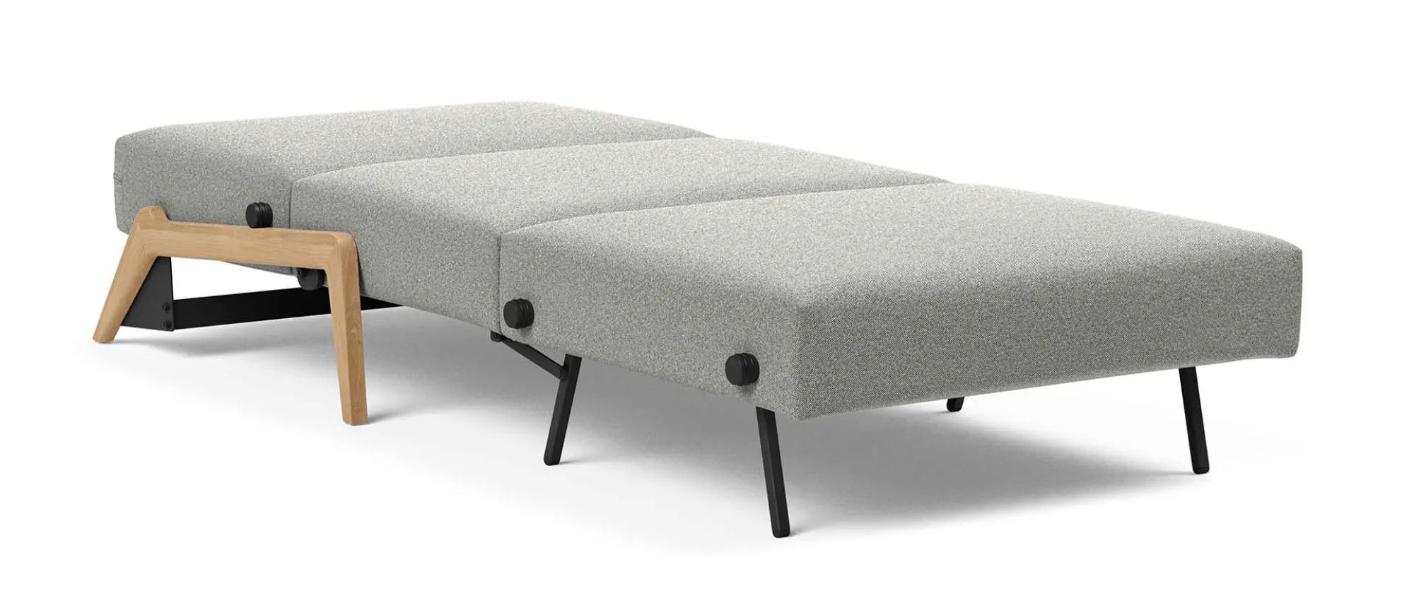 Ausgeklappt bietet der CUBED DELUXE Schlafsessel eine Liegefläche von ca. 90x200 cm - Gästebett für eine Person