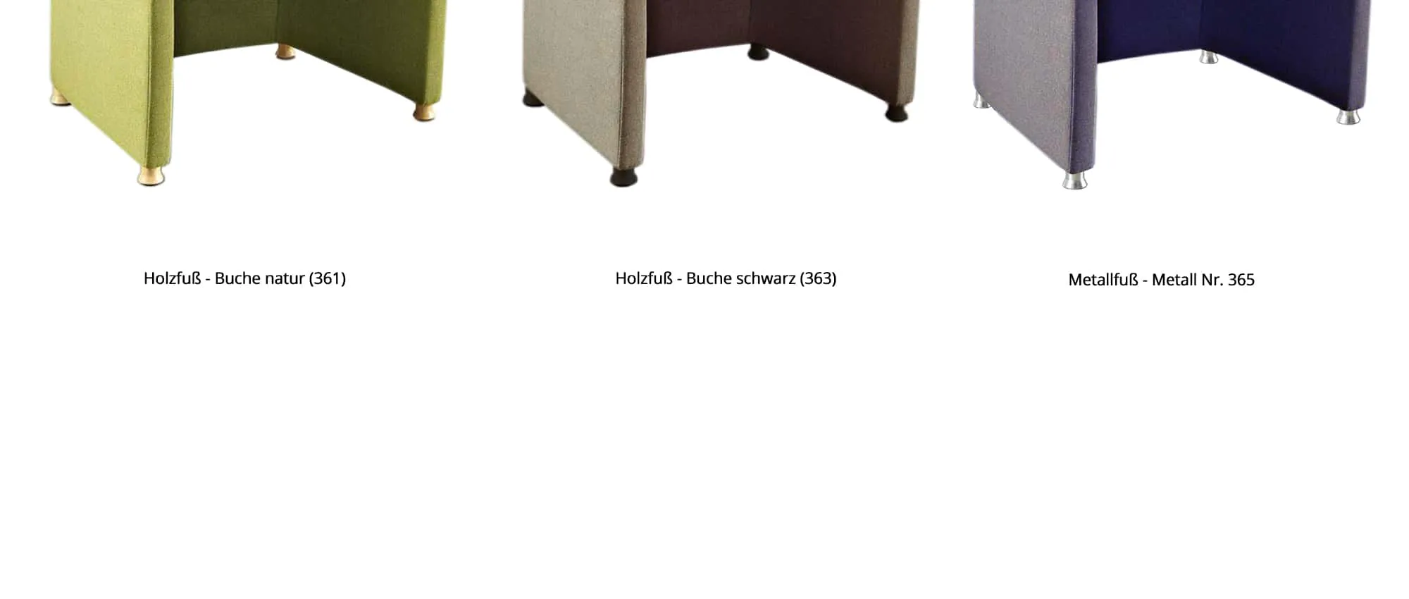 Die Fußauswahl des ULM DELUXE Designer Sessels