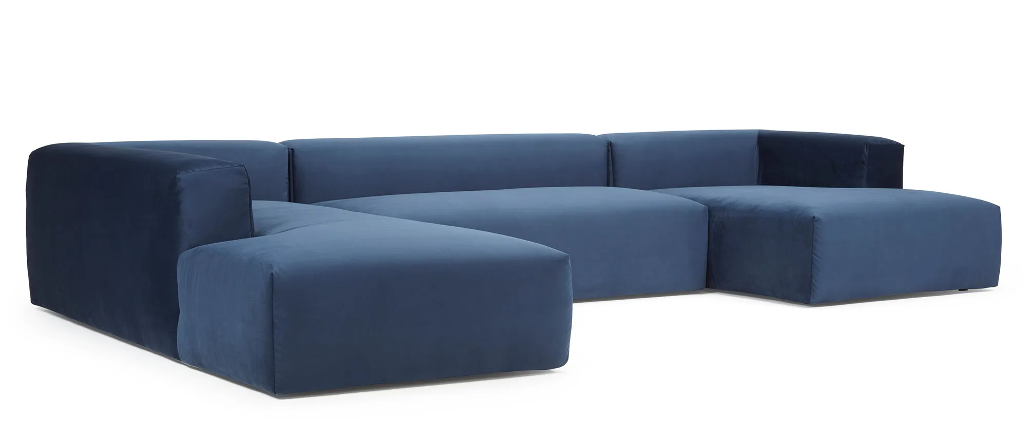 Das AALBORG Designer Ecksofa mit U-Form hier ohne NORDIC Rückenkissen gezeigt - die Kissen sind immer im Lieferumfang enthalten