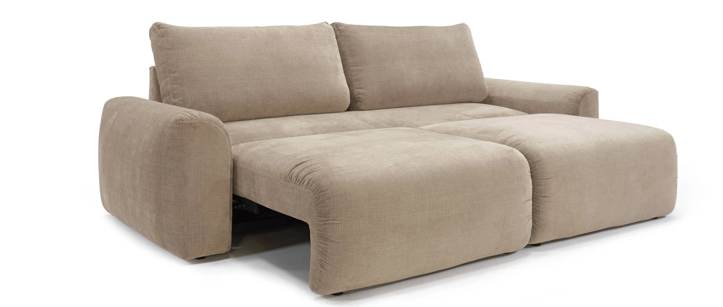 Ohne Rückenkissen verfügt das NORUM Schlafsofa von Innovation über eine Liegefläche von ca. 140x200 cm