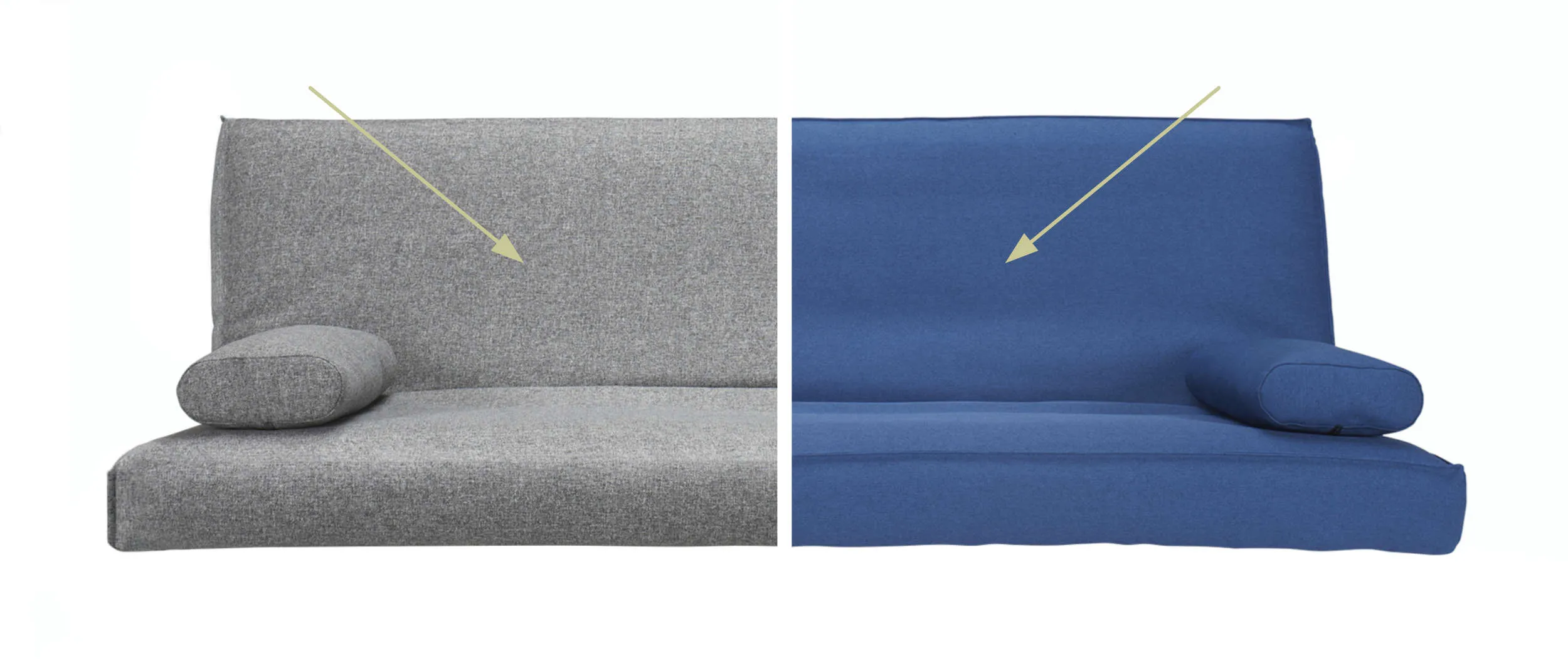 ERSATZBEZUG für Matratze von INNOVATION inkl. Gestellbezug für Rückenlehne für Querschläfer Sofa