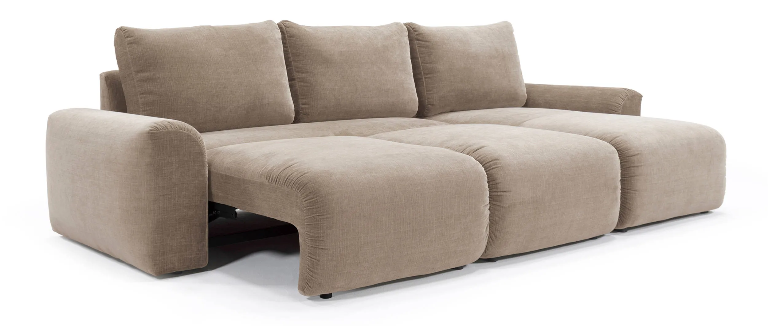 Das Innovation NORUM Eckschlafsofa mit großzügiger Liegefläche von ca. 140x240 cm und großer Auswahl an Stoffen
