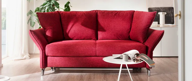 DÜSSELDORF DELUXE Schlafsofa mit Bettkasten und Lattenrost