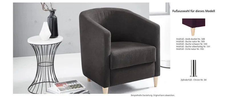 Fußauswahl für den FEHMARN DELUXE Sessel