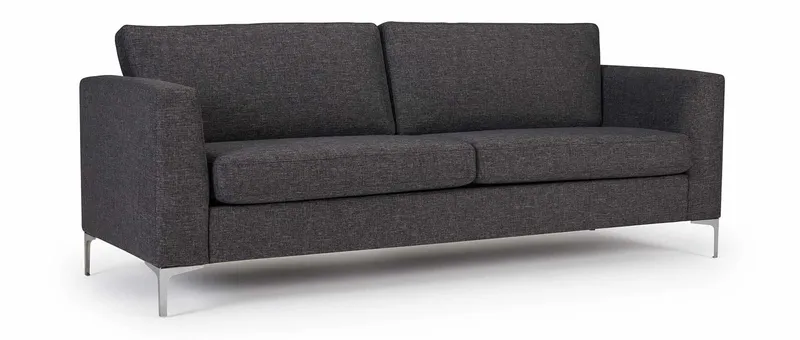Das TRELLEBORG 3-Sitzer Sofa mit Polsterarmlehnen und Füßen aus Metall