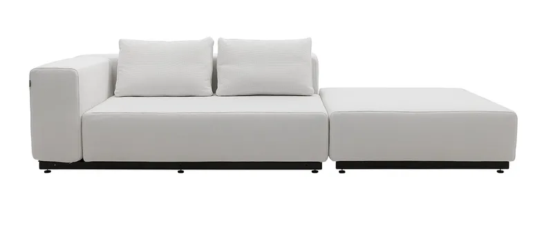 Hier der NEVADA Hocker von Softline mit dem Zweisitzer Sofa NEVADA