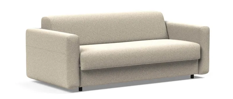 Das KILLIAN Dauerschläfer Schlafsofa von Innovation mit Bett ca. 160x195 cm im Stoff Bouclé Beige (539)