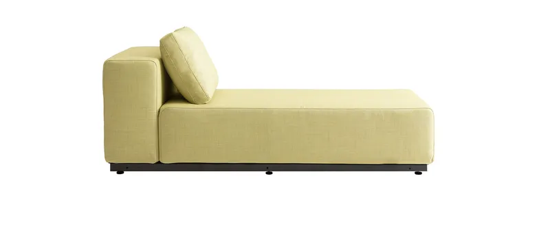 Die NEVADA Chaiselongue von Softline hier im Stoff Remix 3 (923)