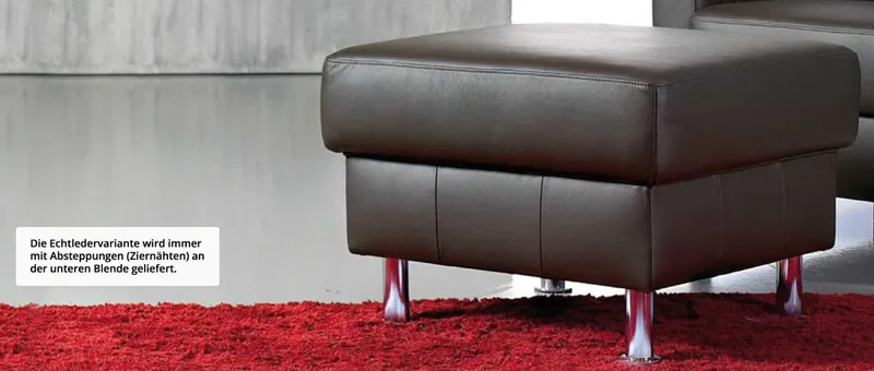 Produktbeispielbild: Hocker in Echtleder
