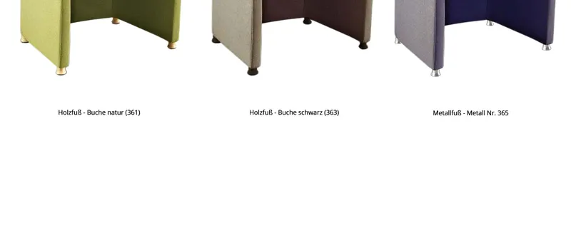 Die Fußauswahl des ULM DELUXE Designer Sessels