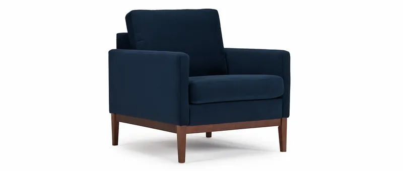 Der Designer Sessel GÖTEBORG mit Eichenholzfüßen