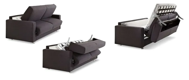 Durch den Klappmechanismus wird mit wenigen Handgriffen aus dem Sofa ein gemütliches Bett