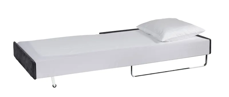 Der Hocker bietet ein gemütliches Bett für eine Person, Liegefläche ca. 90x200 cm